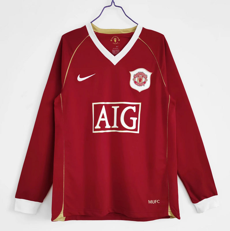 07 Manchester United home Long sleeved retro